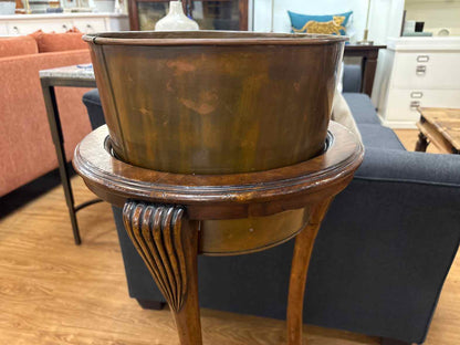 Bernadette Livingston Walnut Brass Jardiniere