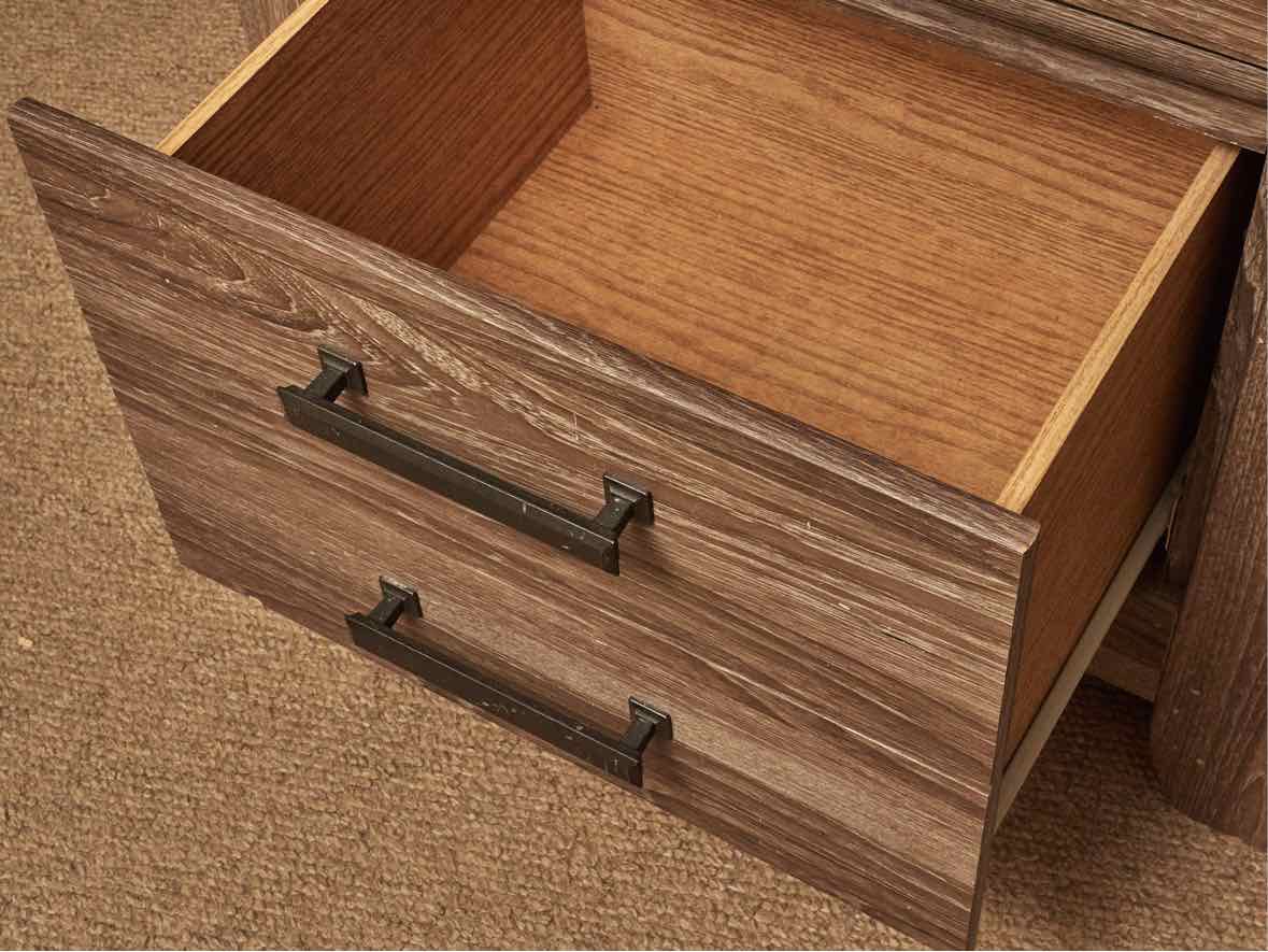 Pair of Ashley Furniture 'Zelen' Driftwood Finish Veneer  Nightstands