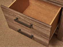 Pair of Ashley Furniture 'Zelen' Driftwood Finish Veneer  Nightstands