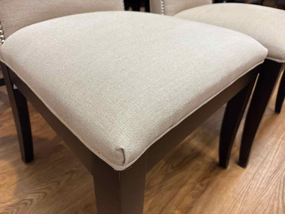 Pair of Linen Dining Chairs