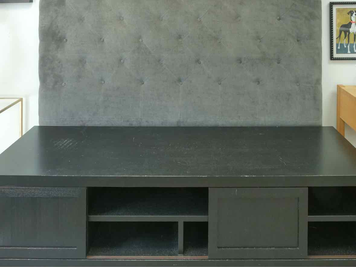 Ethan Allen Media Cabinet in Black Finish Oak
