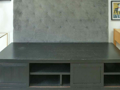 Ethan Allen Media Cabinet in Black Finish Oak