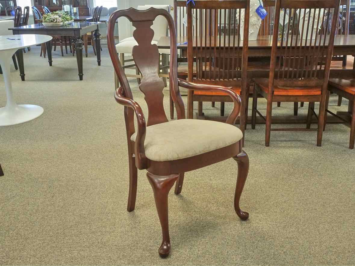 Hitchcock Double Pedestal Cherry Extension Dining Table & Set of 6 Chairs