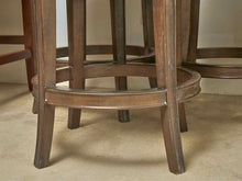 Set Of 3 Frontgate 'Anderson' Leather  Swivel  Counter Stools