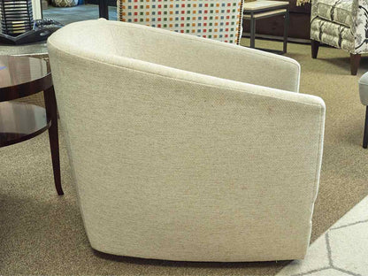 Room & Board  Oatmeal Upholstered Swivel Chair