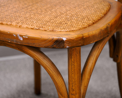 Set of Five Arhaus Cross Back Dining Chairs