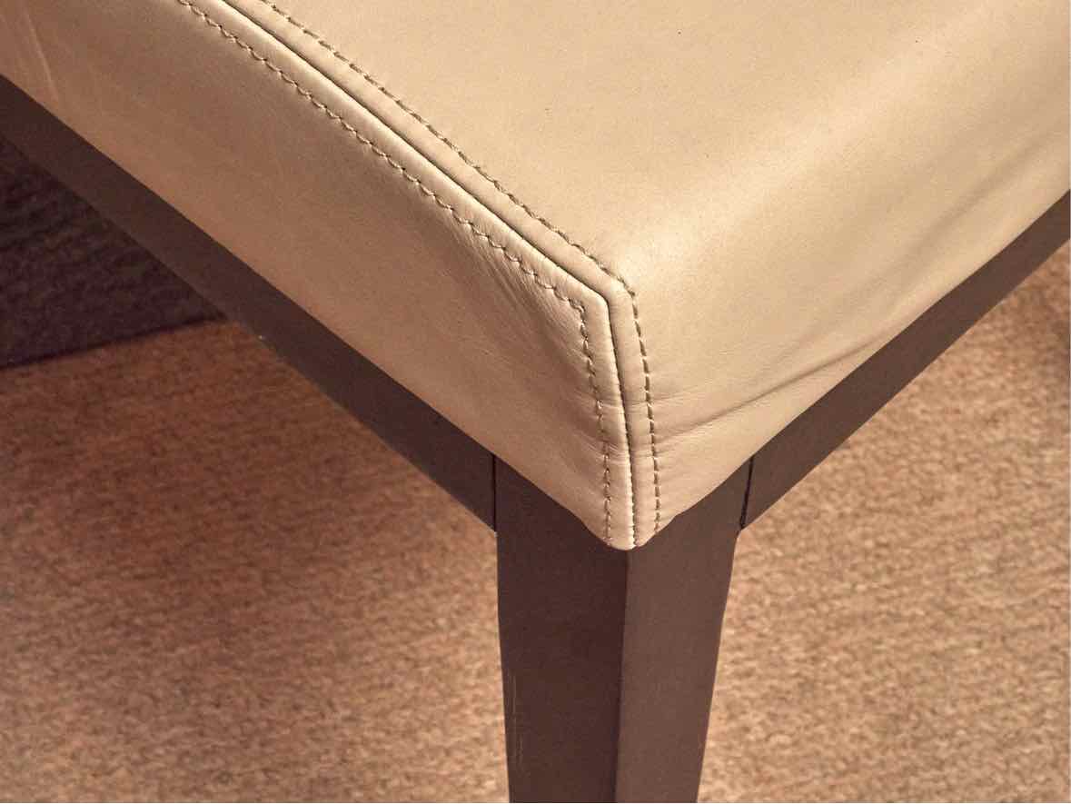 Set of 6 RH Morgan Side Dining Chairs in Dove Grey Leather