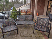 Frontgate Outdoor Set 'Isloa' Black Aluminum & Black Walnut Wicker
