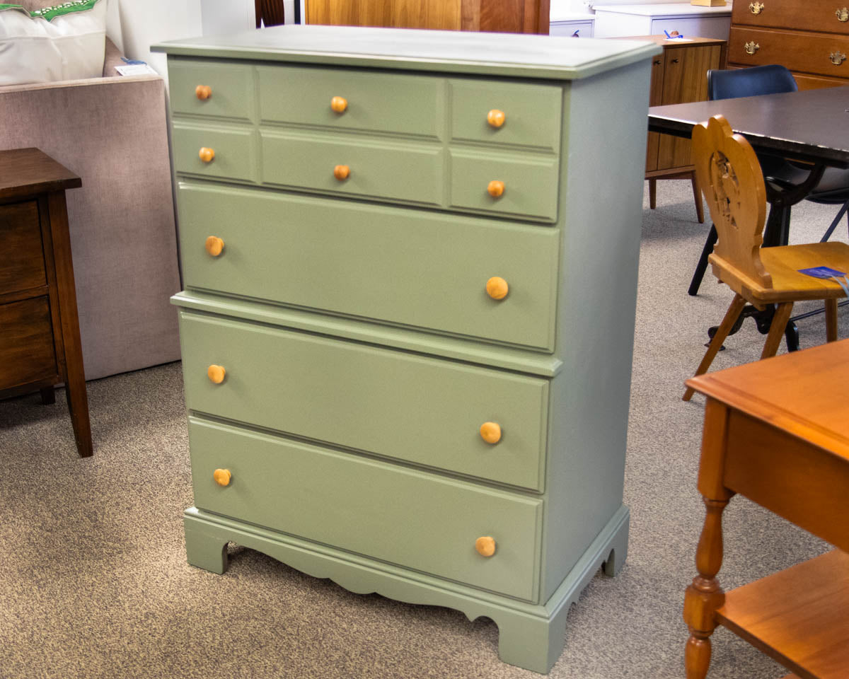 Four Drawer Chest On Chest Finished In Sage Green