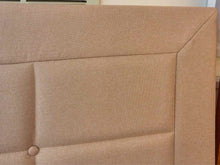 Full Sand Color Upholstered  Button Back  Headboard Bed