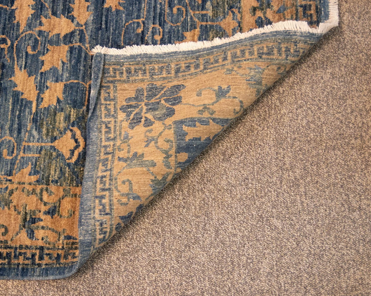 Wool Blue & Brown Area Rug