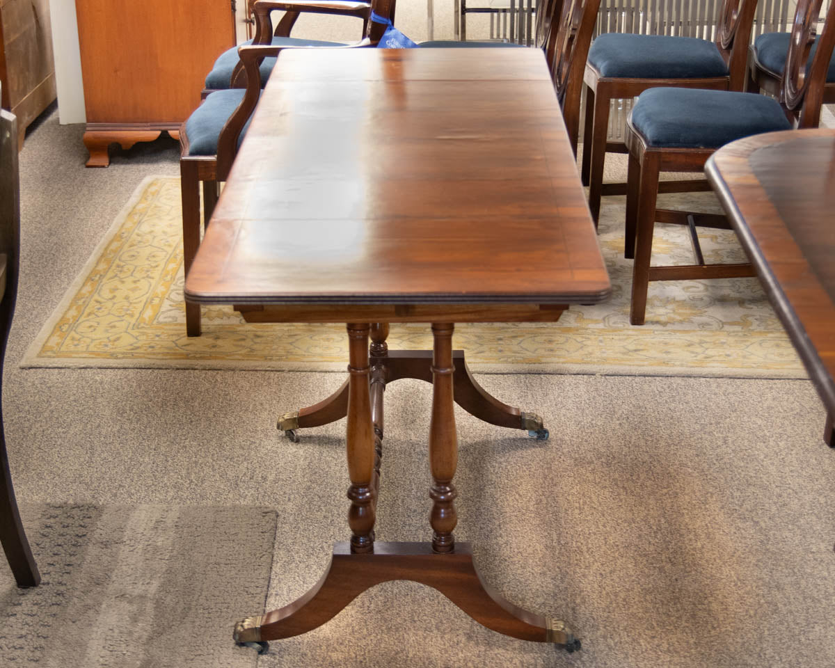 Yew Wood Rgency Style Drop Leaf Sofa Table