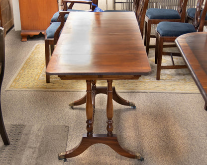 Yew Wood Rgency Style Drop Leaf Sofa Table