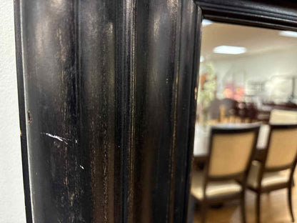 Rectangular Mahogany Mirror in Black