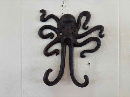 Cast Iron Octopus Wall Hook