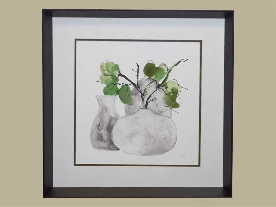 Framed Giclee: "Three Vases III"