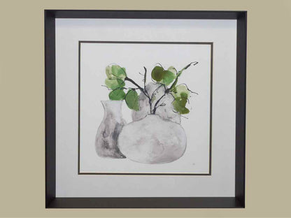 Framed Giclee: "Three Vases III"