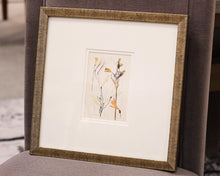 "Antique Botanical II C" Matted Print in Distressed Antique Gold Frame