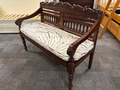 Furniture Classics Ltd. Carved Mahogany Bench