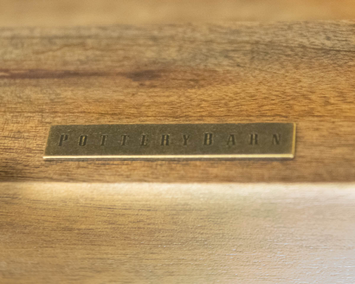Pottery Barn Reed 40" Console in Antique Umber Finish