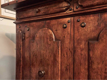 Alderwood Baroque Style 4 Drawer 4 Door with Ornate Carvings Server