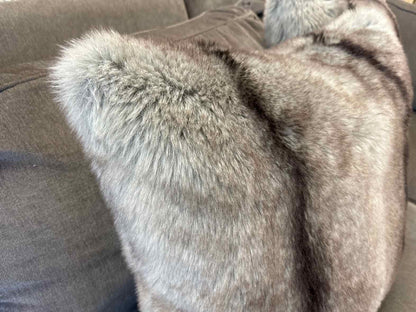 Pair of Faux Fur Accent Pillows
