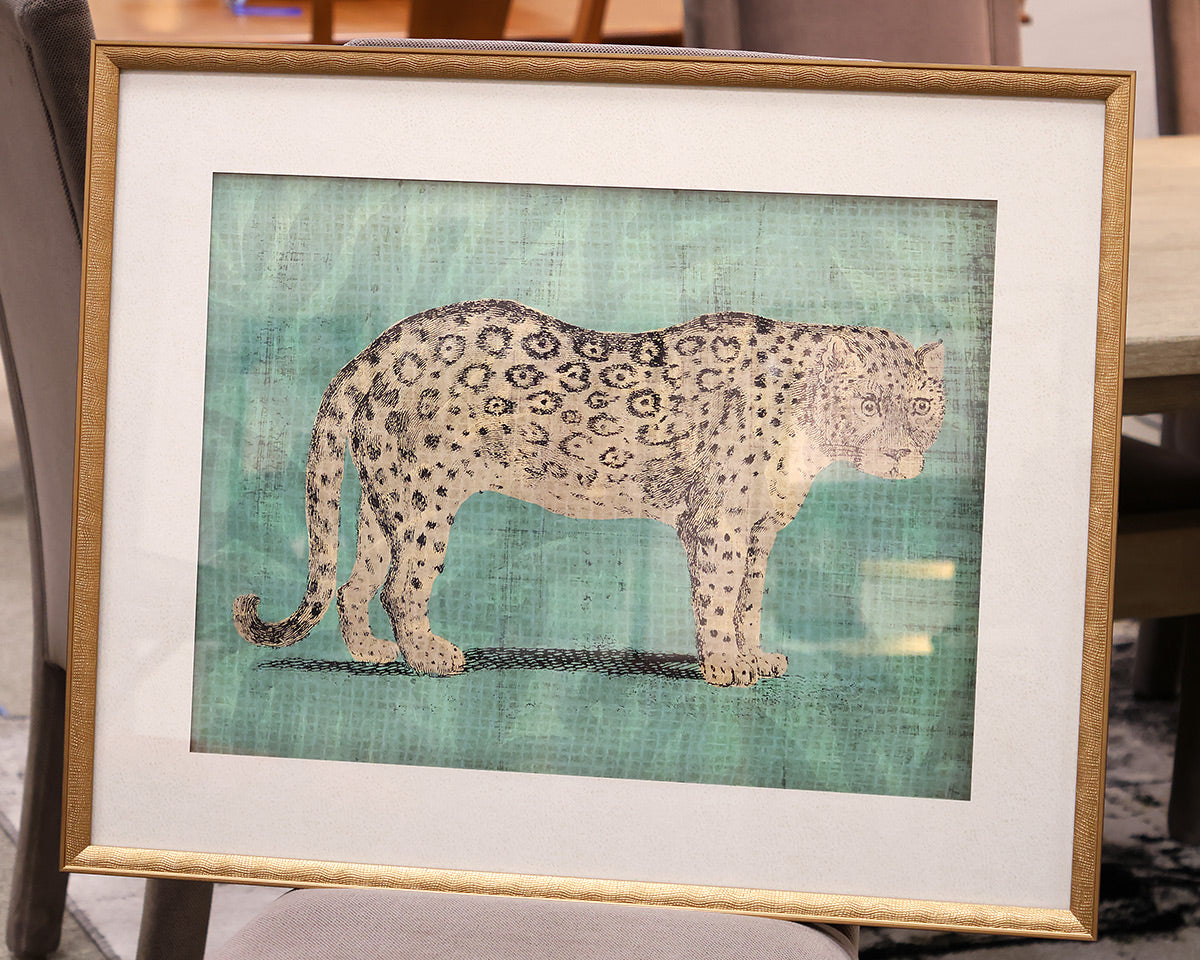 "Vintage Cats I" Matted Print in Antique Gold Frame