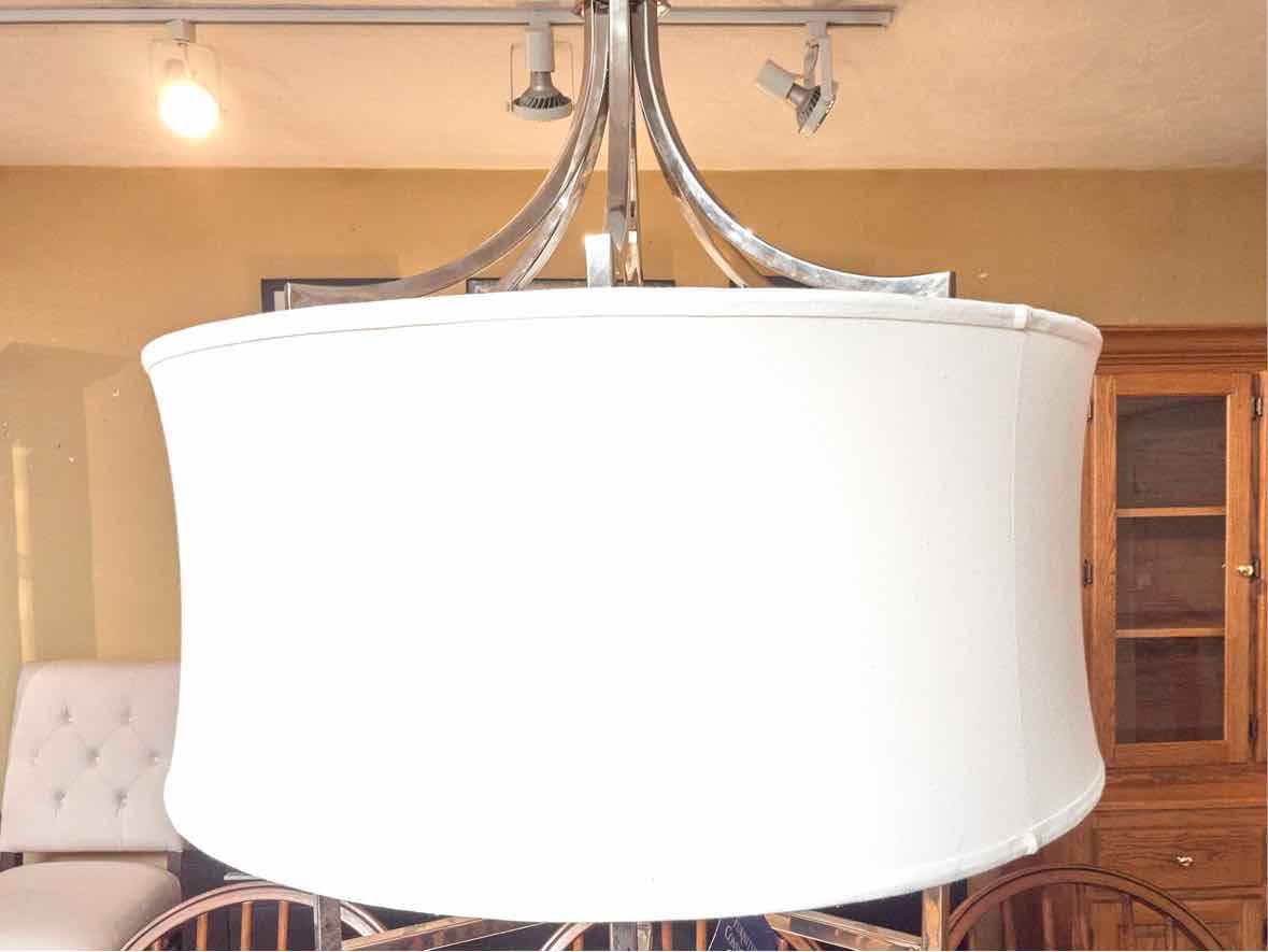 Regis 'Le Chic' Chrome Chandelier with Drum Shade
