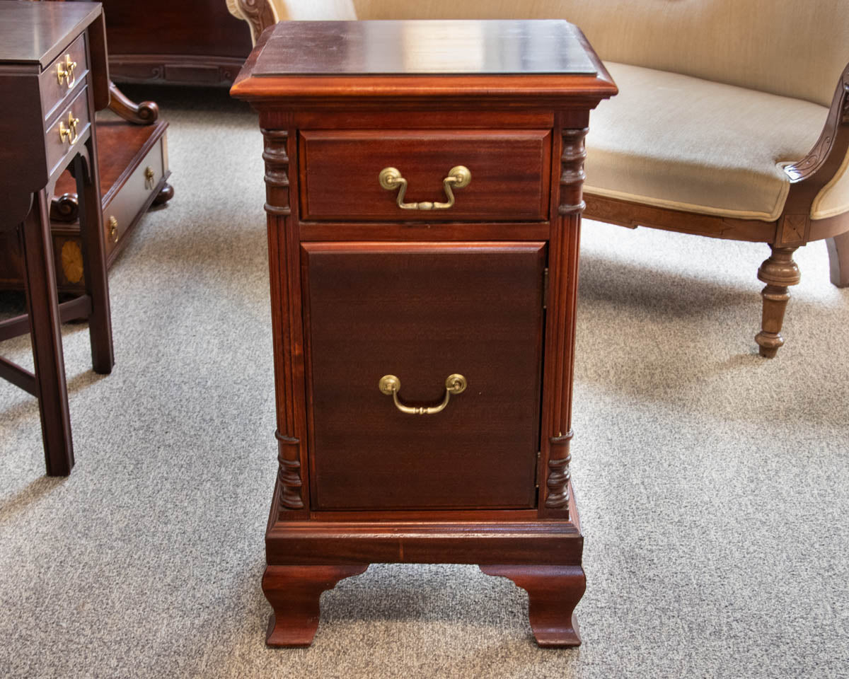 Solid Mahogany Nightstand W/ 1 Door