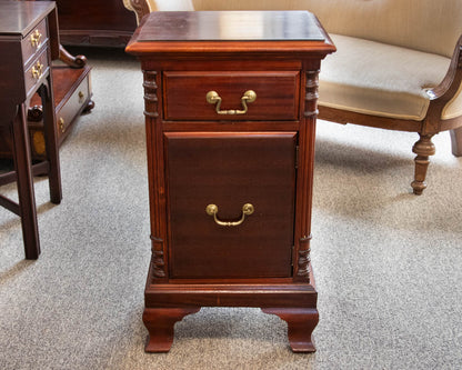 Solid Mahogany Nightstand W/ 1 Door
