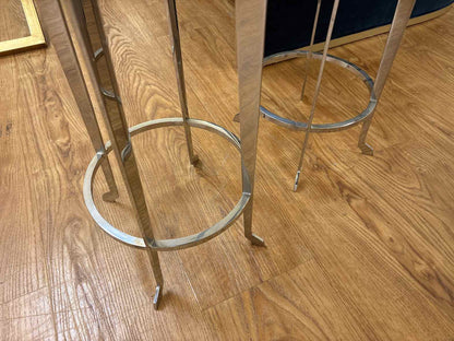 Caracole Pair of Black Lacquer Side Tables