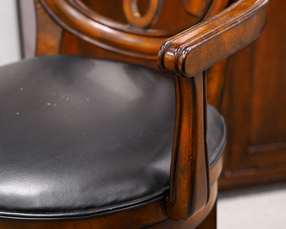 Set of 2 Swivel Bar Stools With Arms