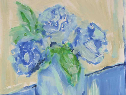 Framed Giclee 'Vase of Hydrangea II'