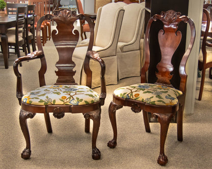 Kindel Mahogany Dining Table & Set of Six Chairs