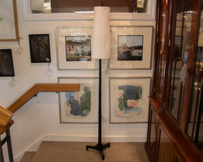 Pottery Barn Fallon Floor Lamp in Wrought Iron with Narrow Shade