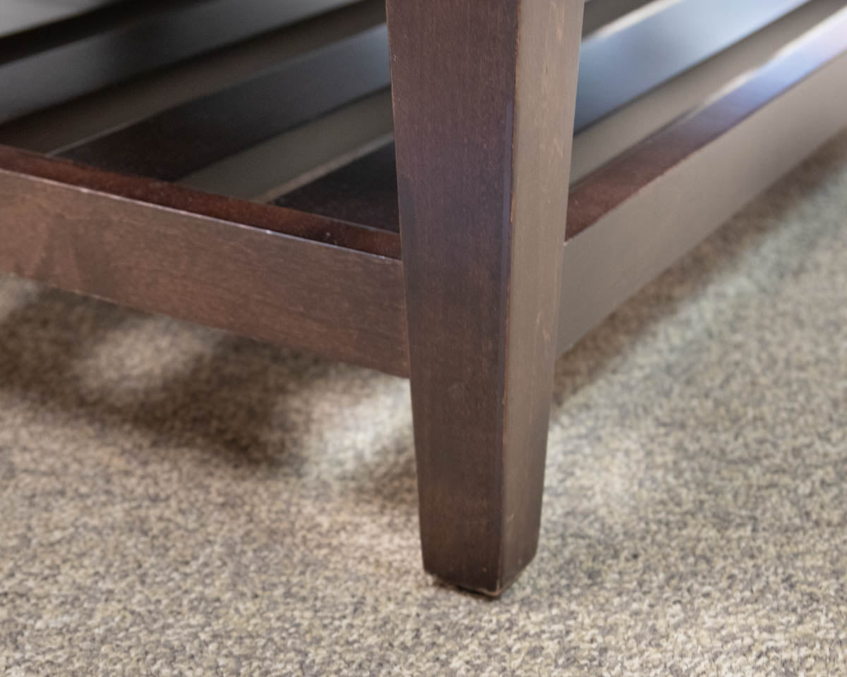 Boston Interiors Square Bonded Leather Ottoman