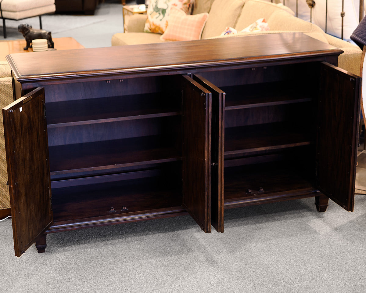 Ethan Allen Mirrored 4-Door Console