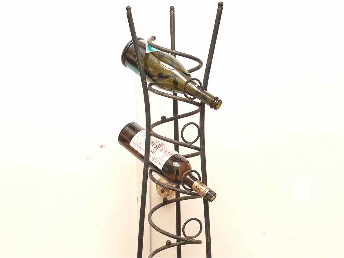 Black Steel 8 Wine Bottle Holder