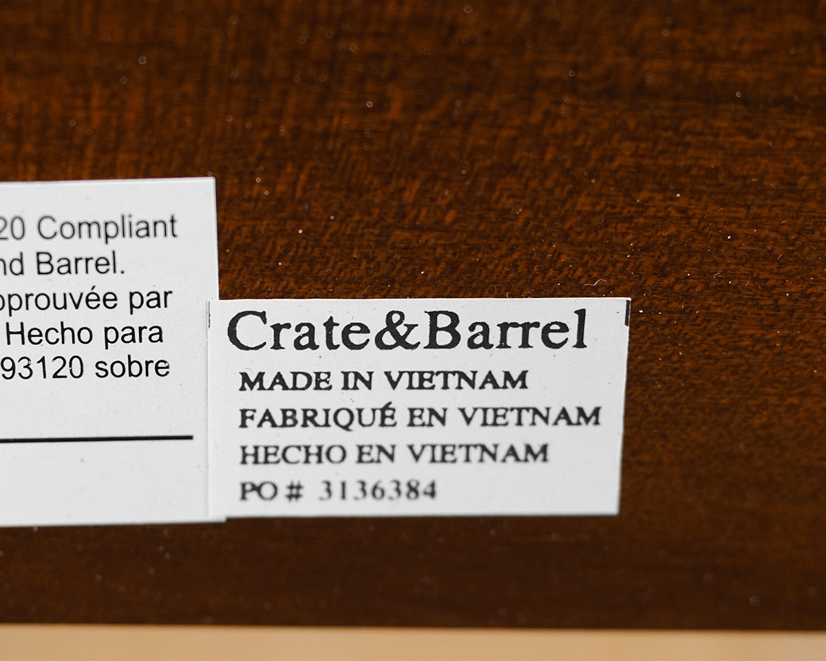 Crate & Barrel One Drawer Side Table