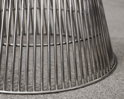 Glass Round Accent Table on Chrome Base