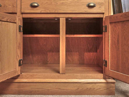 Canadel  Solid Oak 3 Drawer 3 Glass Door & China Cabinet