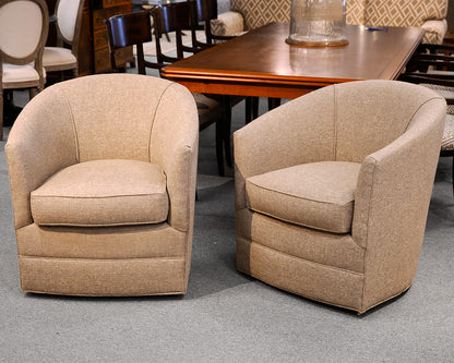 Pair of  Boston Interiors 'Charlize' Swivel Chairs