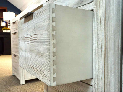 RH Laguana Whitewash Desk w/ 6 Drawers