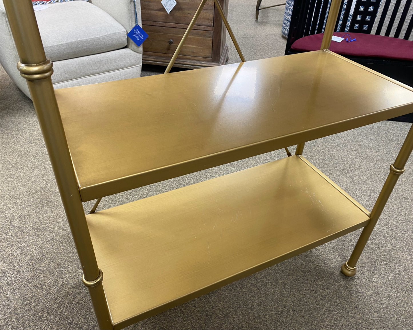 PB Teen Maison Display Shelf in Antique Gold