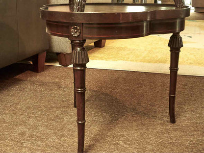 Mahogany Clover Shape Accent /Display Table