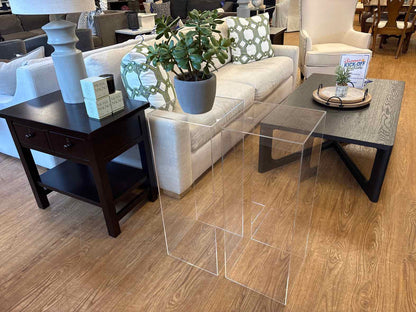 Pair of Clear Acrylic Pedestals