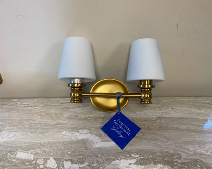 Visual Comfort Xavierre 2-Light Sconce in Burnished Brass