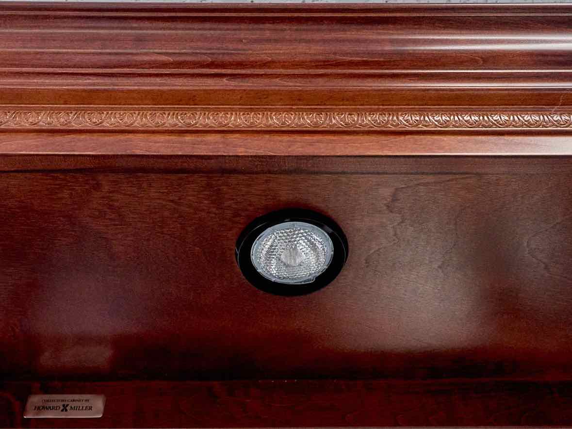 Howard Miller Cherry & Glass Curio Cabinet