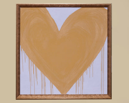 Framed Art Big Hearted Yellow 13189