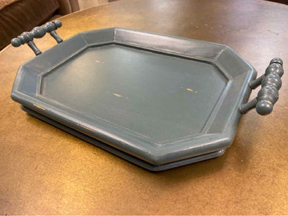 Victorian Small Octagonal Tray in Forest Green